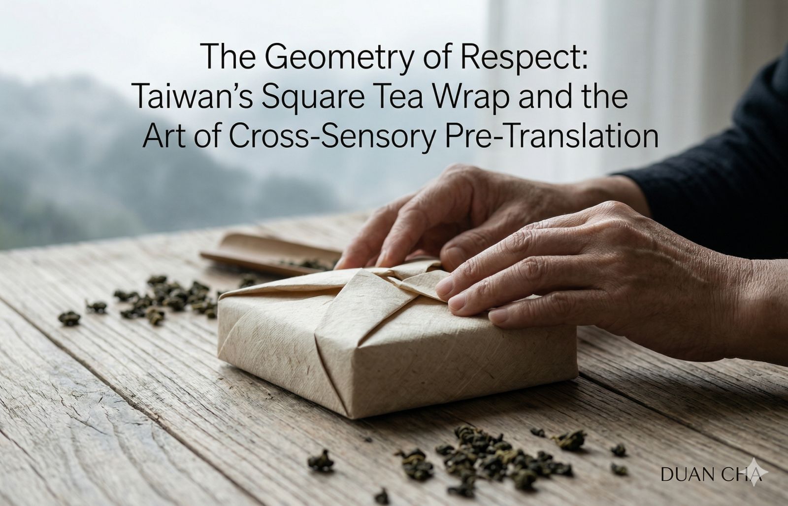 The Geometry of Respect Taiwan’s Square Tea Wrap & Pre-Translation  DUAN CHA